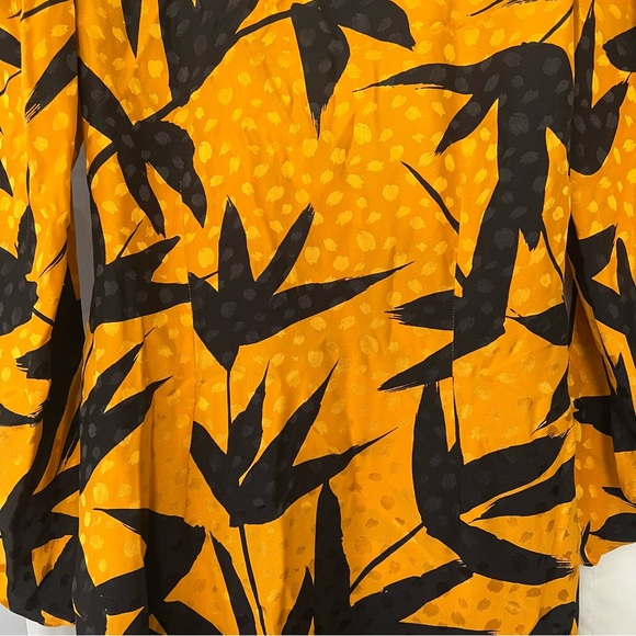 Flora Kung Abstract Silk Special Edition 80’s Vintage Wrap Dress Sz 6 - Picture 6 of 11